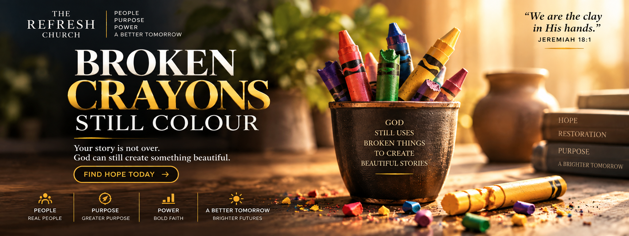 Broken crayons can still colour